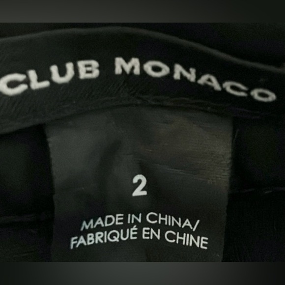 Club Monaco Lambskin Leather Detailed High Waist Mini Skirt Black color size 2 - Picture 7 of 8